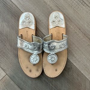 Jack Rogers Silver Metallic Sandal